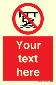 Custom Do not use watercraft in the vicinity of piers